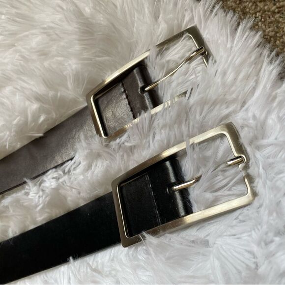 Target Belts 2 Total Vinyl & Split Leather Black & Brown - Picture 8 of 8